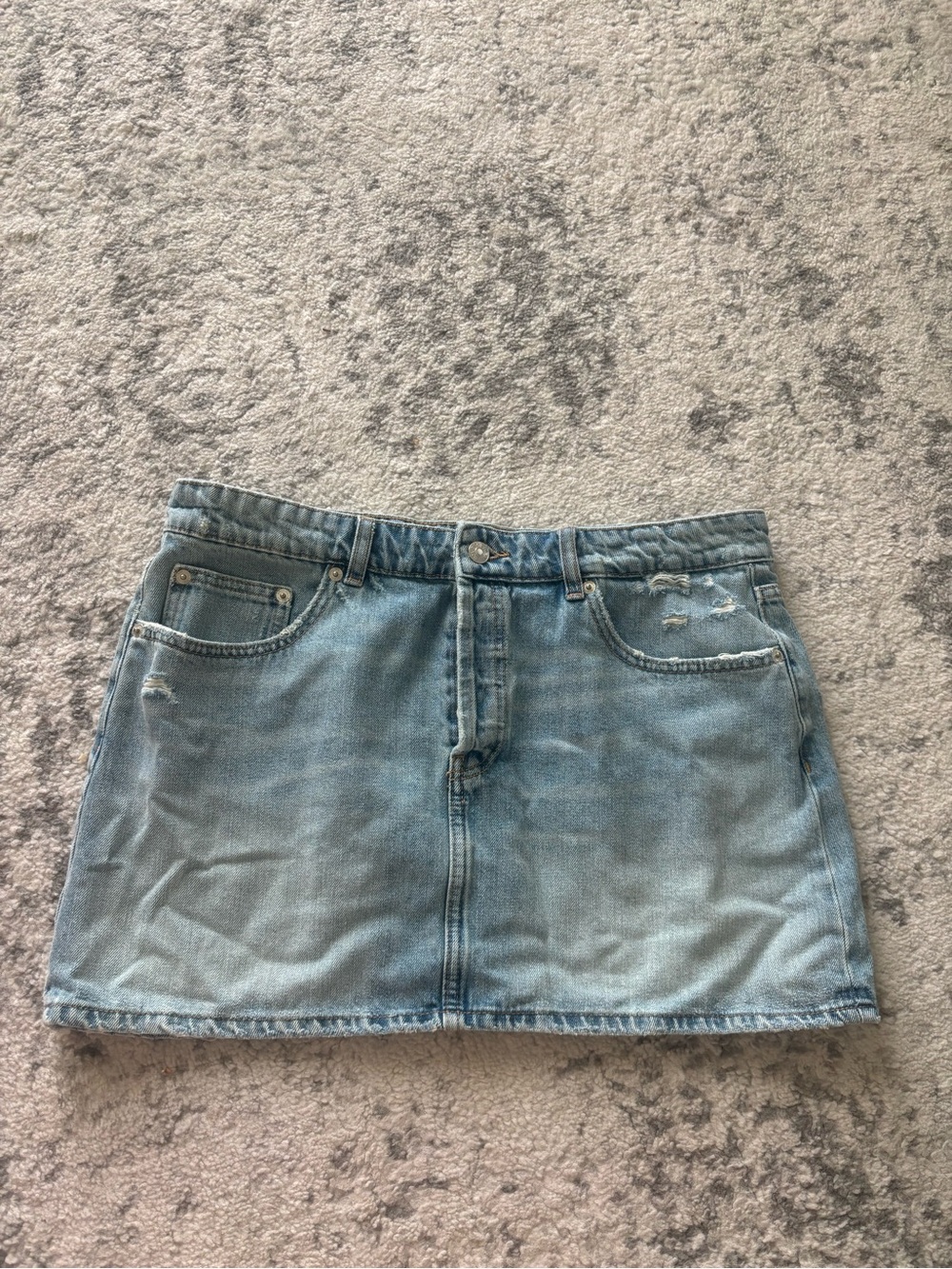 Zara Light Blue Denim Mini Skirt